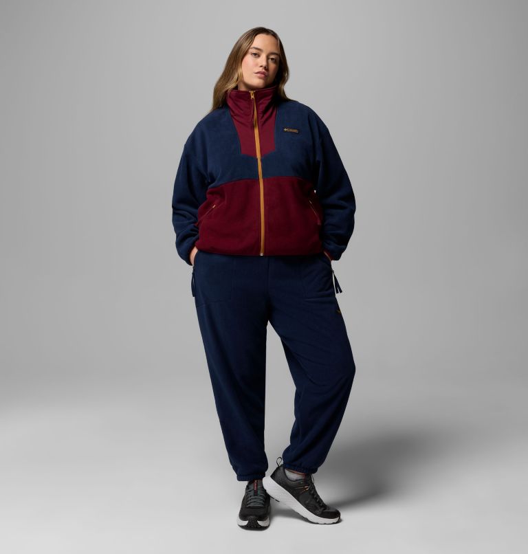 Women's Sequoia Grove Full Zip Fleece - Plus Size, Color: Collegiate Navy, Rich Wine, Maple Sugar, image 2