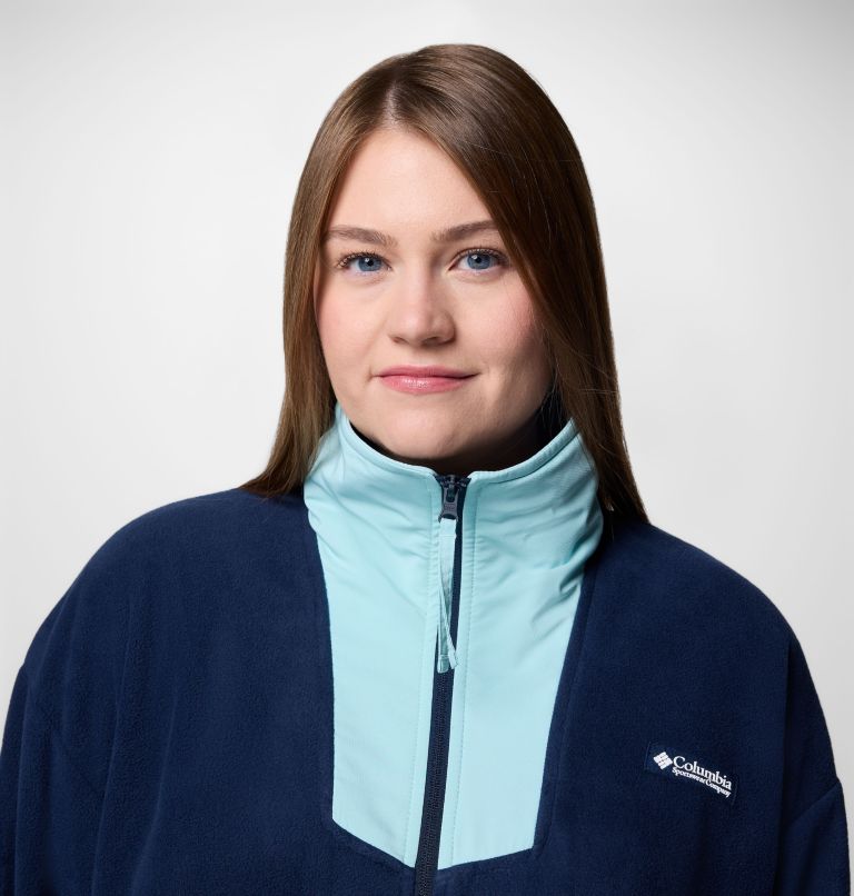 Women's Sequoia Grove Full Zip Fleece - Plus Size, Color: Collegiate Navy, Spray, image 4