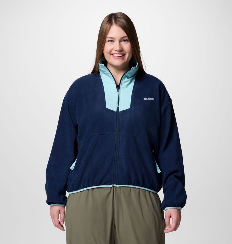 Women's Sequoia Grove Full Zip Fleece - Plus Size, Color: Collegiate Navy, Spray, image 1