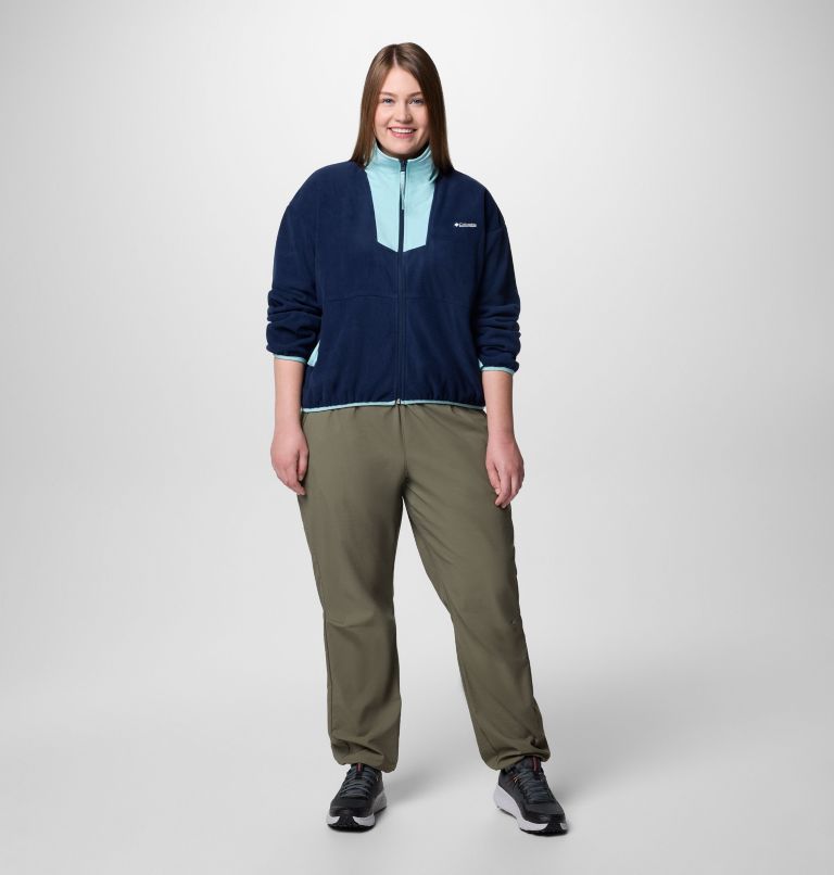 Women's Sequoia Grove Full Zip Fleece - Plus Size, Color: Collegiate Navy, Spray, image 6