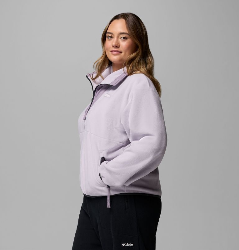 Women's Sequoia Grove Full Zip Fleece - Plus Size, Color: Lavender Pearl, Shale Purple, image 4