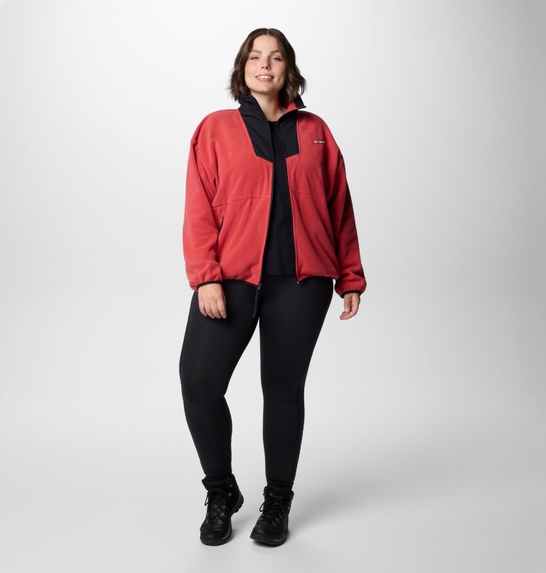 Women's Sequoia Grove Full Zip Fleece - Plus Size, Color: Daredevil, Black, image 3