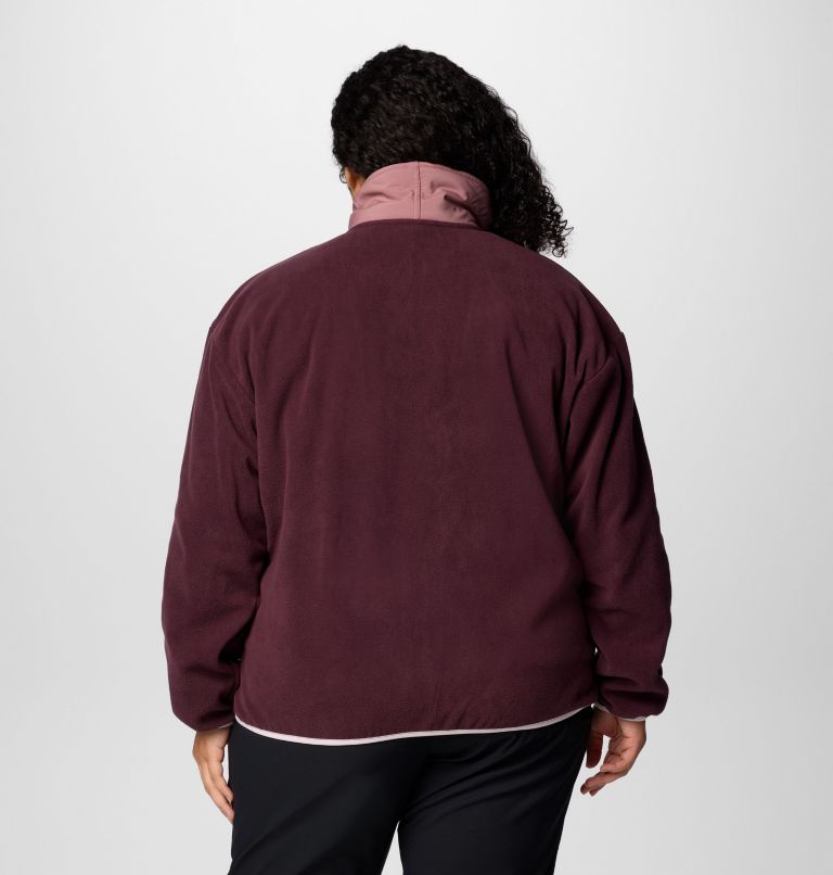 Women's Sequoia Grove Full Zip Fleece - Plus Size, Color: Moonvista, Fig, Pink Dawn, image 2