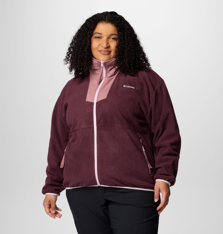 Women's Sequoia Grove Full Zip Fleece - Plus Size, Color: Moonvista, Fig, Pink Dawn, image 1