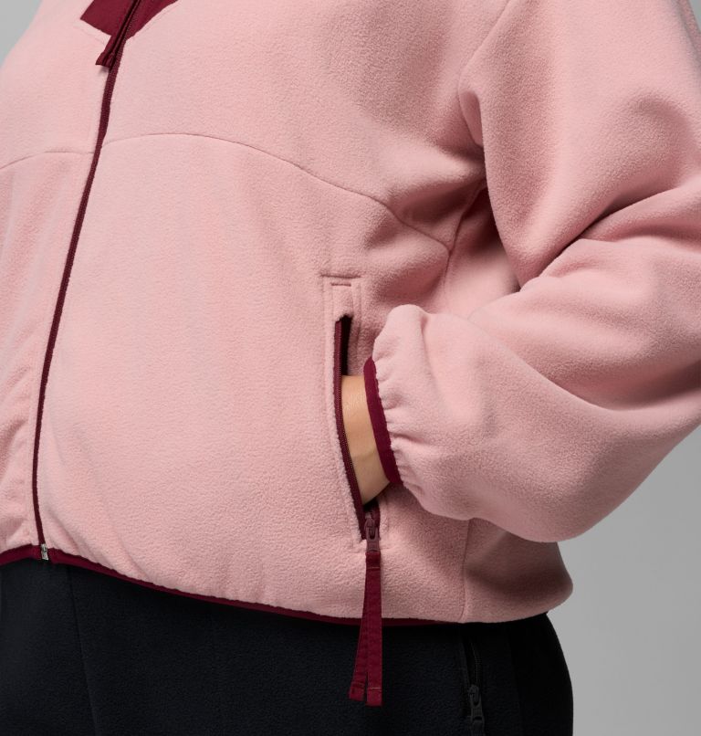 Women's Sequoia Grove Full Zip Fleece - Plus Size, Color: Eraser Pink, Rich Wine, image 7