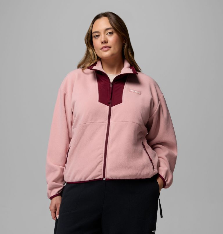 Women's Sequoia Grove Full Zip Fleece - Plus Size, Color: Eraser Pink, Rich Wine, image 1