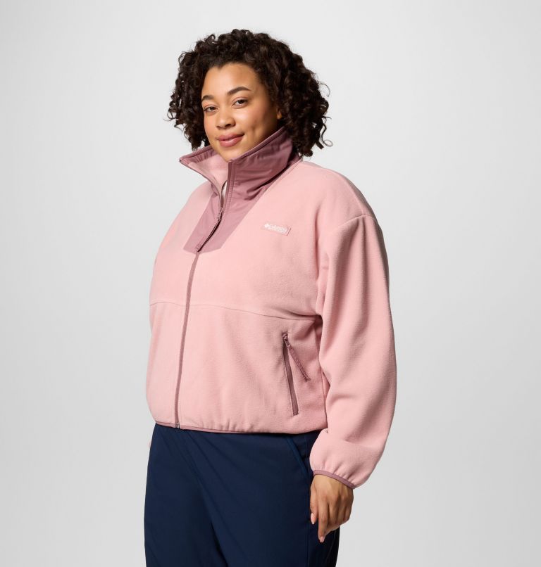 Women's Sequoia Grove Full Zip Fleece - Plus Size, Color: Eraser Pink, Fig, image 3