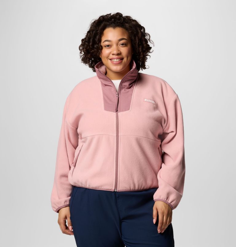 Women's Sequoia Grove Full Zip Fleece - Plus Size, Color: Eraser Pink, Fig, image 1
