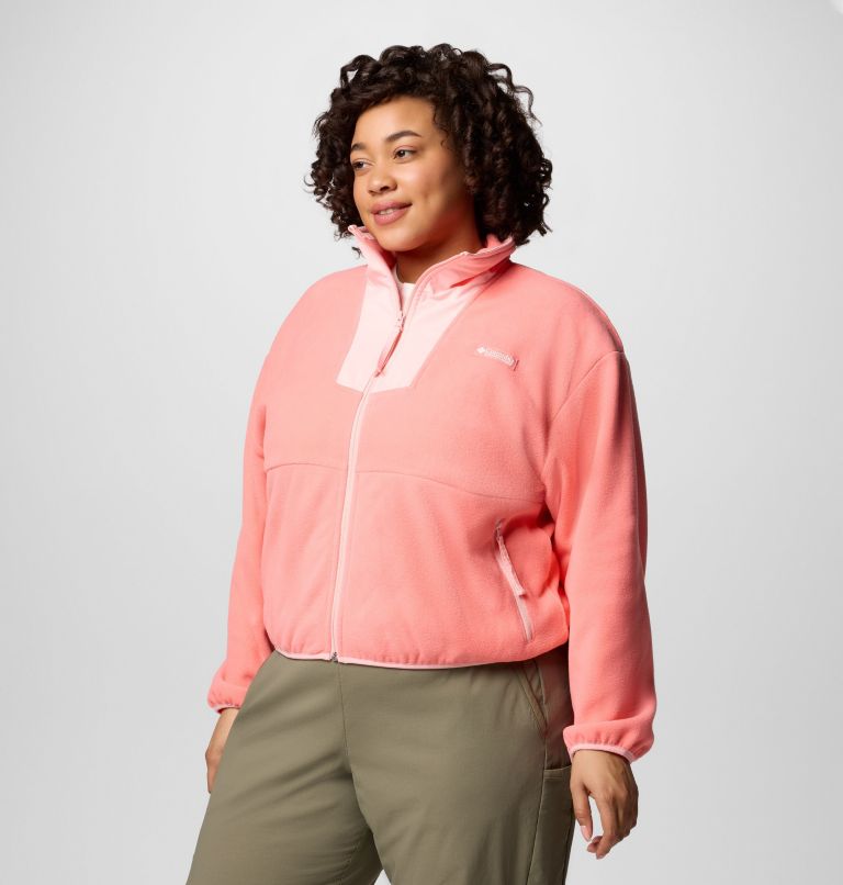 Women's Sequoia Grove Full Zip Fleece - Plus Size, Color: Alpenglow, Pink Sand, image 3