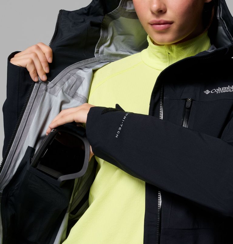 Women's Platinum Peak II 3L Shell Jacket, Color: Black, image 5