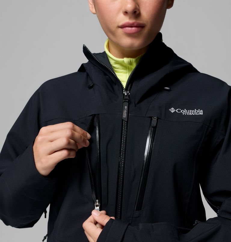 Women's Platinum Peak II 3L Shell Jacket, Color: Black, image 7