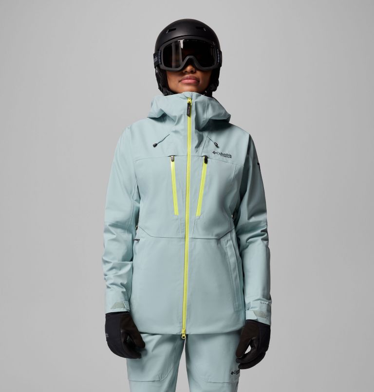 Women's Platinum Peak II 3L Waterproof Ski Shell, Color: Crushed Blue, image 13