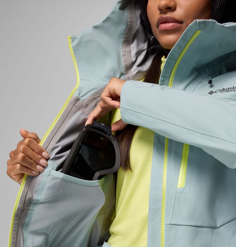 Women's Platinum Peak II 3L Waterproof Ski Shell, Color: Crushed Blue, image 5