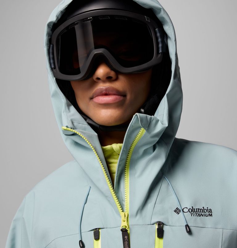Women's Platinum Peak II 3L Waterproof Ski Shell, Color: Crushed Blue, image 7