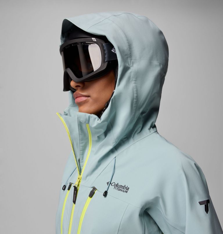 Women's Platinum Peak II 3L Waterproof Ski Shell, Color: Crushed Blue, image 12