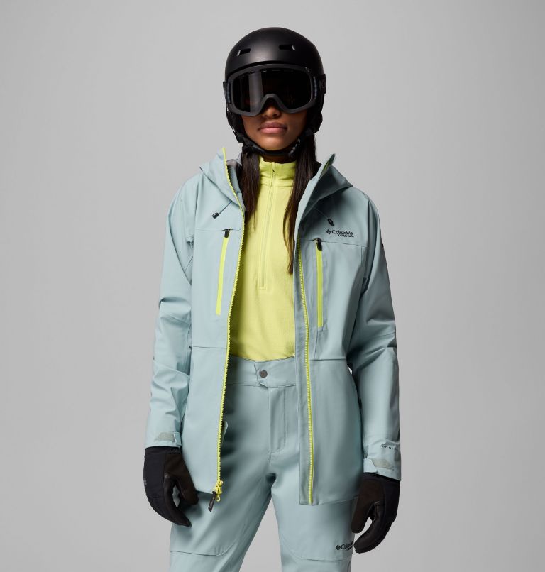 Women's Platinum Peak II 3L Waterproof Ski Shell, Color: Crushed Blue, image 1