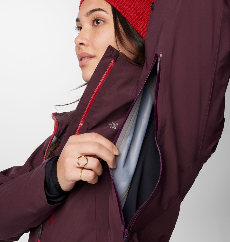 Women's Platinum Peak II 3L Waterproof Ski Shell, Color: Moonvista, image 7