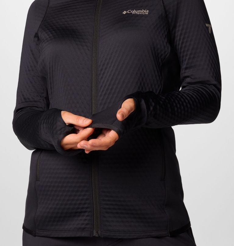 Women's Crystal Leaf Omni-Heat Helix Full Zip Jacket, Color: Black, image 6