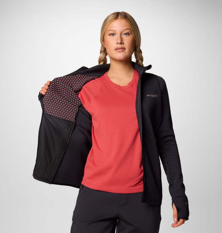 Women's Crystal Leaf Omni-Heat Helix Full Zip Jacket, Color: Black, image 7