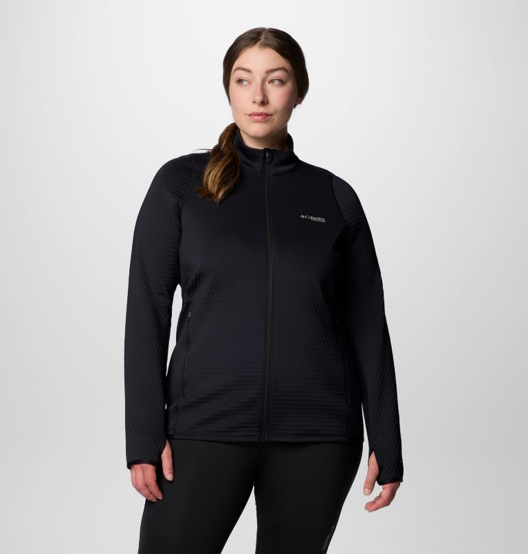 Columbia Women s Crystal Leaf Omni Heat Full Zip 3X Black