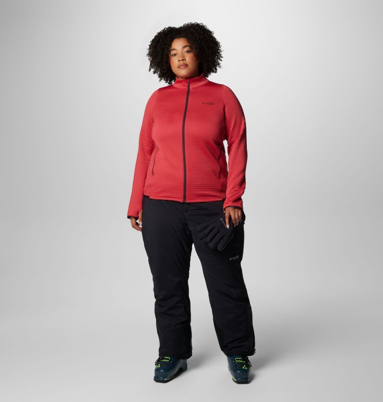 Women's Crystal Leaf Omni-Heat Helix Full Zip Jacket - Plus Size, Color: Daredevil, image 3