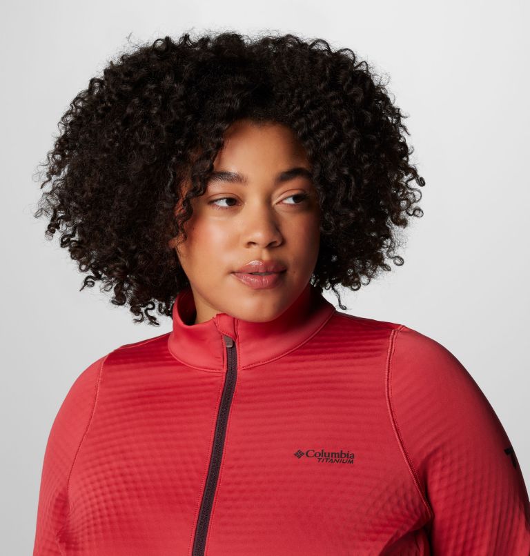 Women's Crystal Leaf Omni-Heat Helix Full Zip Jacket - Plus Size, Color: Daredevil, image 5