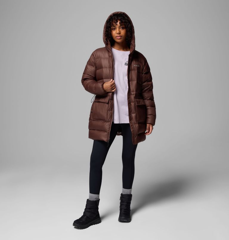 Women's Harmony Falls Mid Down Jacket, Color: Tobacco, image 2