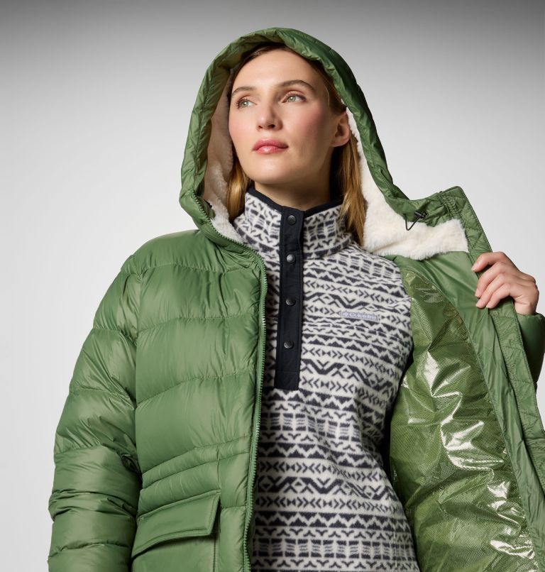 Women's Harmony Falls Mid Down Jacket, Color: Canteen, image 6
