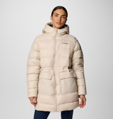 Women's Harmony Falls Hooded Mid Down Jacket, Color: Dark Stone, image 1