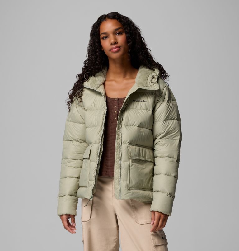 Women's Harmony Falls Hooded Down Jacket, Color: Safari, image 5