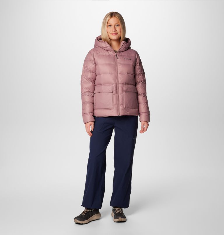 Women's Harmony Falls Hooded Down Jacket, Color: Fig, image 3