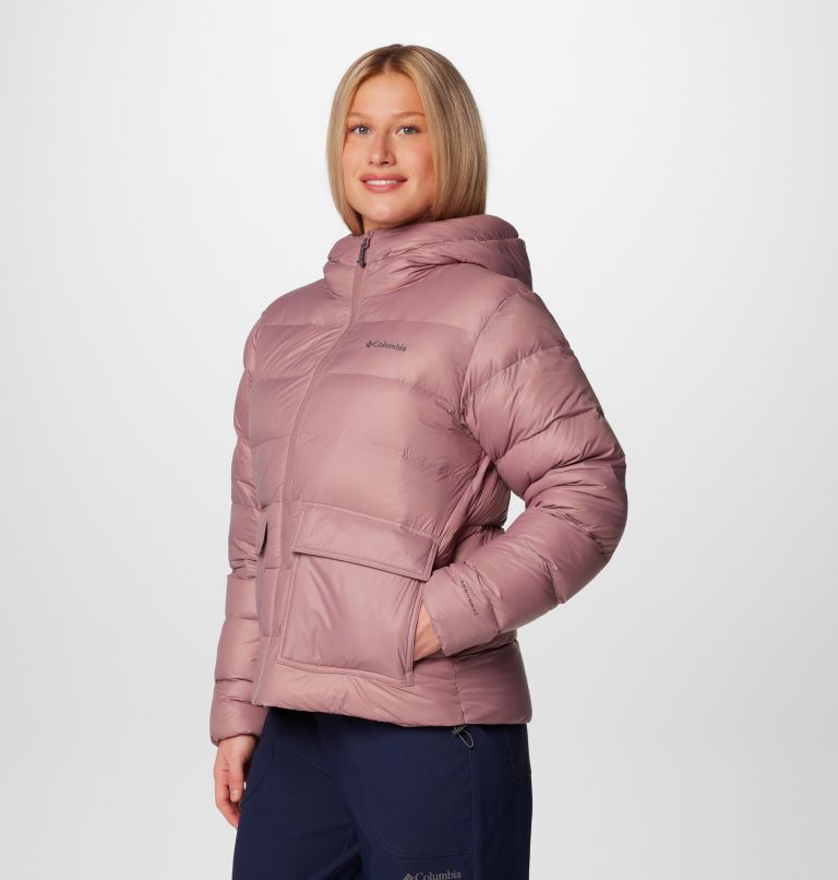 Women's Harmony Falls Hooded Down Jacket, Color: Fig, image 4