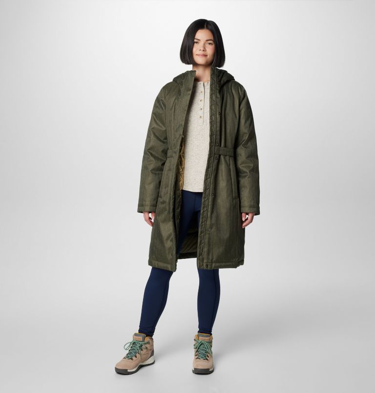 Women's Juniper Ridge II Down Jacket, Color: Stone Green Herringbone, image 13