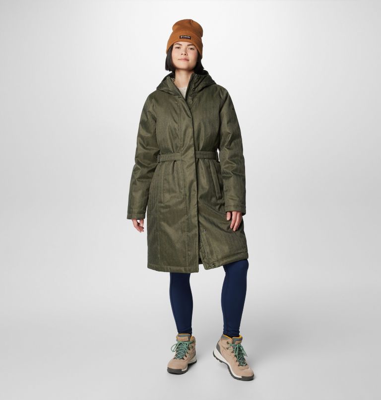Women's Juniper Ridge II Down Jacket, Color: Stone Green Herringbone, image 3