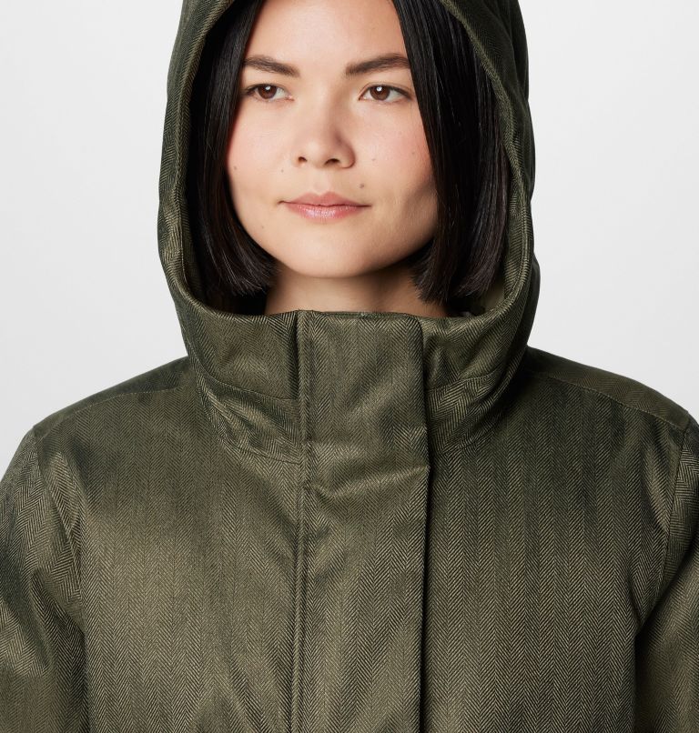 Women's Juniper Ridge II Down Jacket, Color: Stone Green Herringbone, image 5