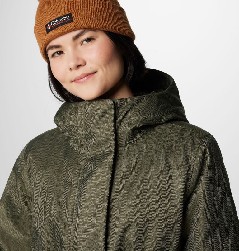 Women's Juniper Ridge II Down Jacket, Color: Stone Green Herringbone, image 11