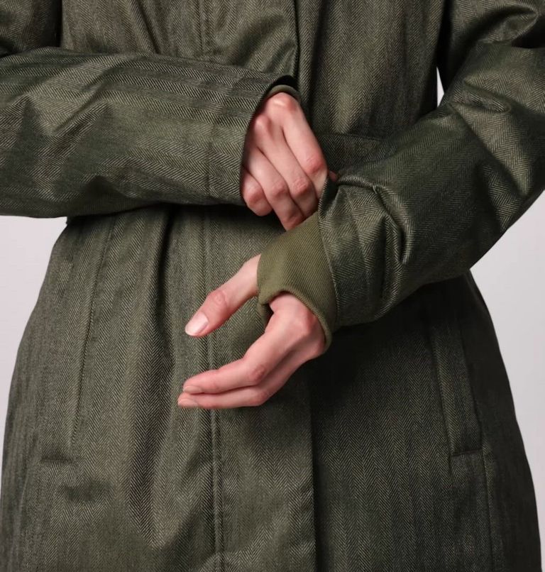 Women's Juniper Ridge II Down Jacket, Color: Stone Green Herringbone