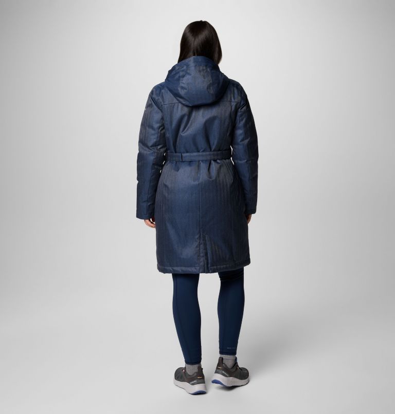 Women's Juniper Ridge II Down Jacket, Color: Collegiate Navy Herringbone, image 2