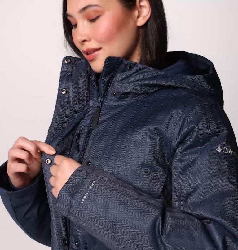 Women's Juniper Ridge II Down Jacket, Color: Collegiate Navy Herringbone
