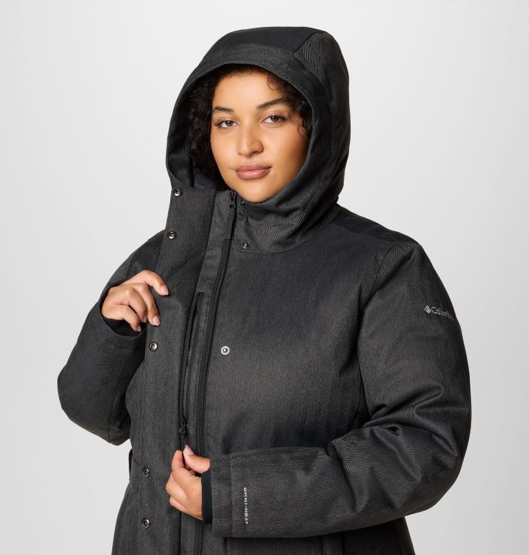 Women's Juniper Ridge II Down Jacket - Plus Size, Color: Black Herringbone, image 7