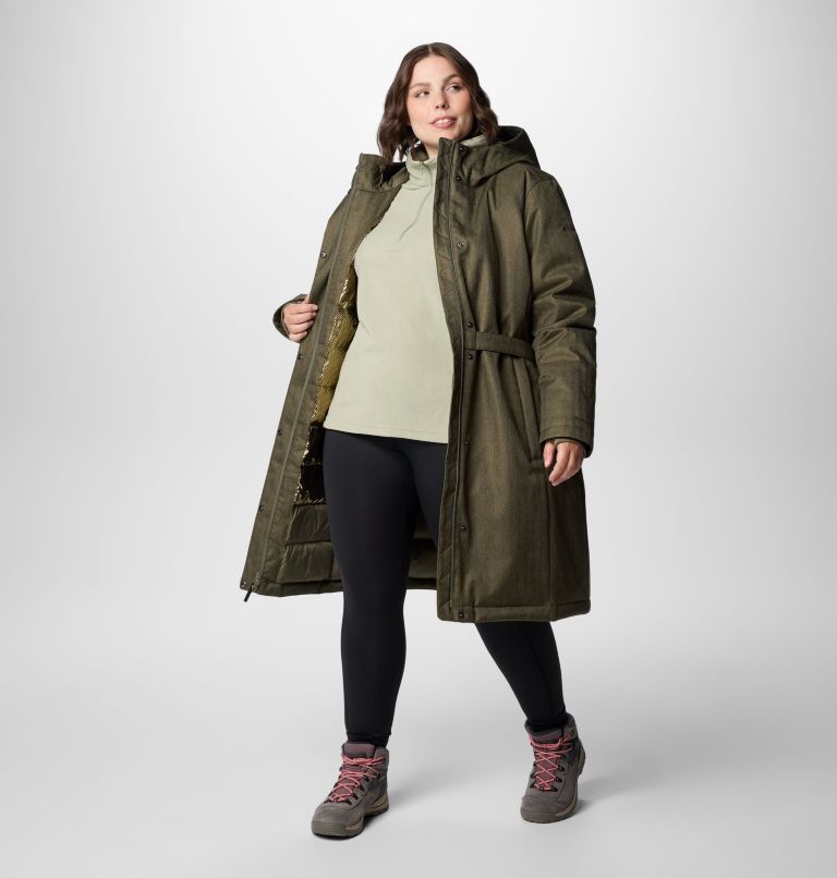 Women's Juniper Ridge II Down Jacket - Plus Size, Color: Stone Green Herringbone, image 3