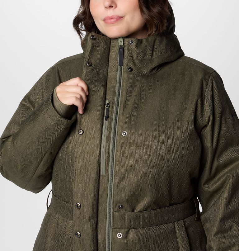 Women's Juniper Ridge II Down Jacket - Plus Size, Color: Stone Green Herringbone, image 6