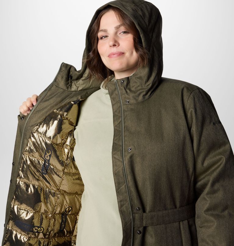 Women's Juniper Ridge II Down Jacket - Plus Size, Color: Stone Green Herringbone, image 7