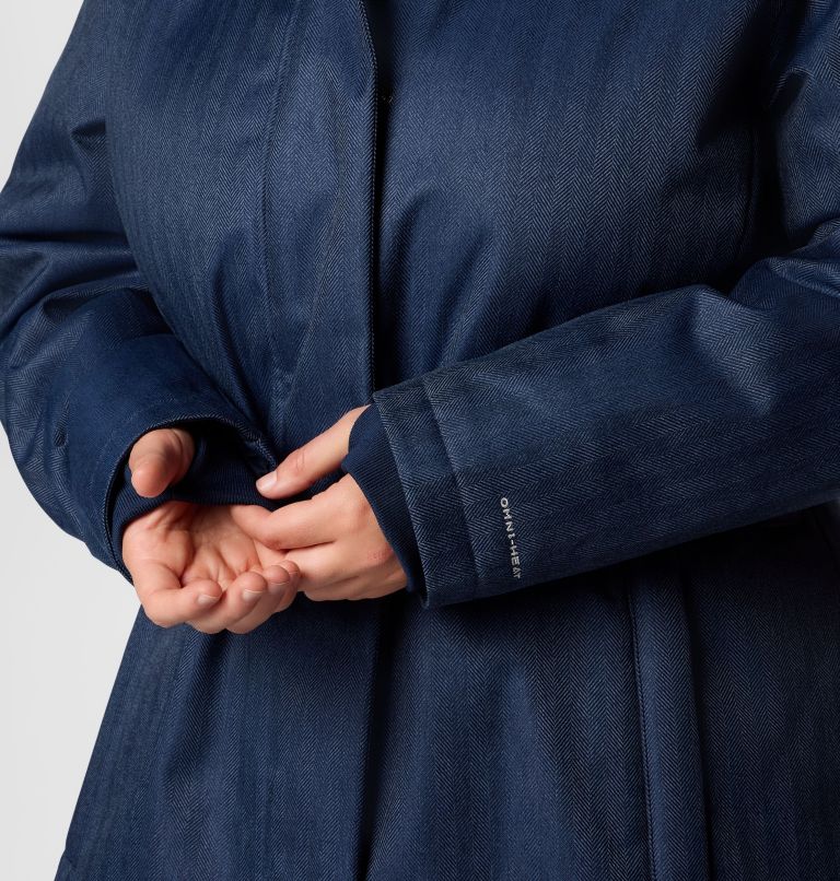 Women's Juniper Ridge II Down Jacket - Plus Size, Color: Collegiate Navy Herringbone, image 6