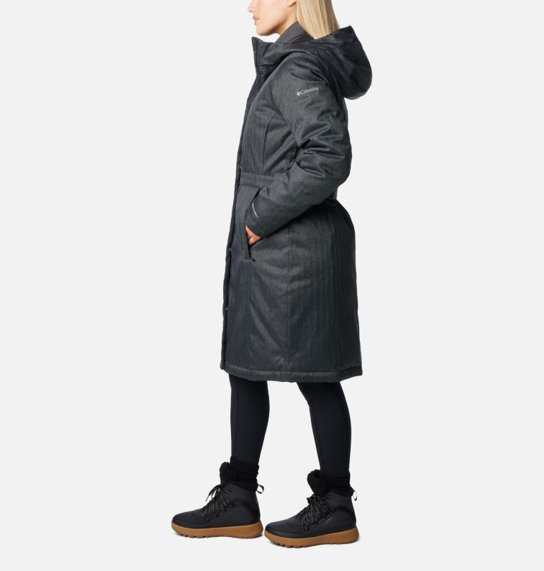 Women's Juniper Ridge II Waterproof Down Parka, Color: Black Herringbone, image 3