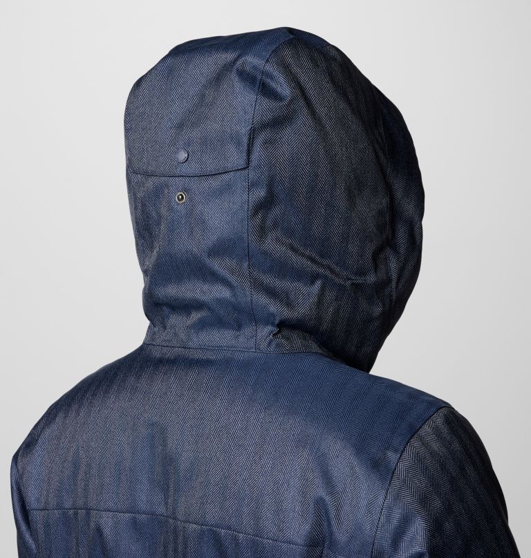 Parka de plumón impermeable Juniper Ridge II para mujer, Color: Collegiate Navy Herringbone, image 9