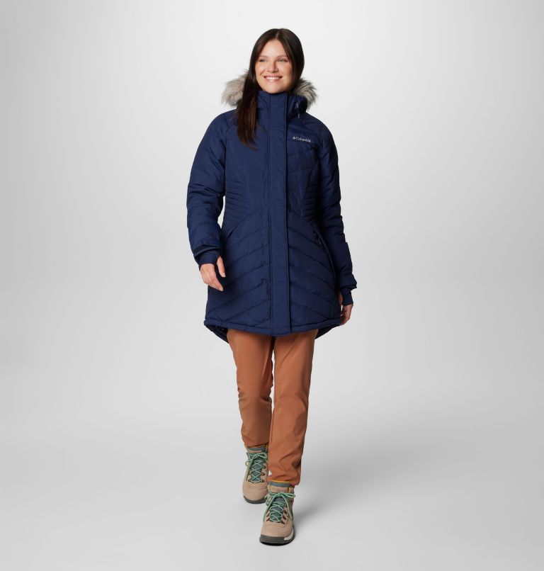 Manteau mi-long Lay D Down IV pour femmes, Color: Collegiate Navy Matte, image 3