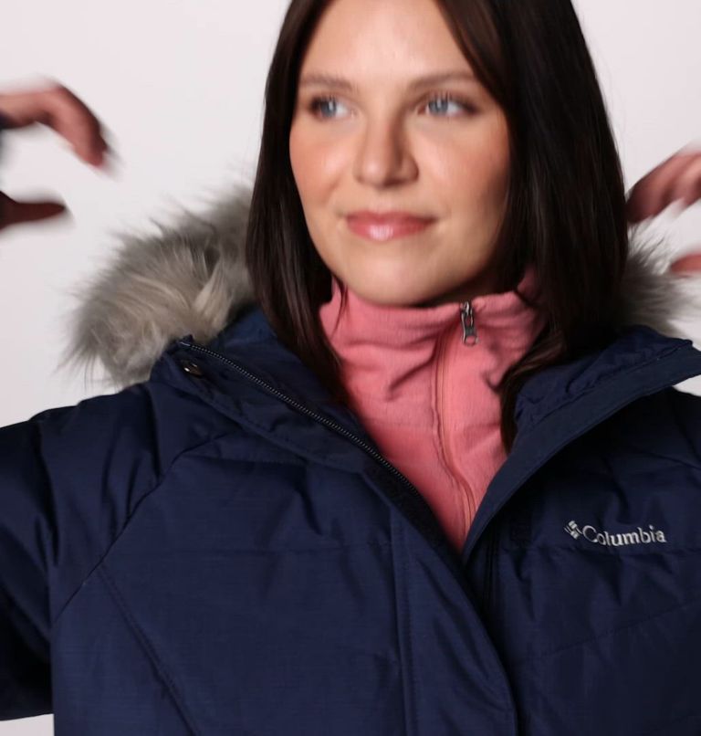 Manteau mi-long Lay D Down IV pour femmes, Color: Collegiate Navy Matte