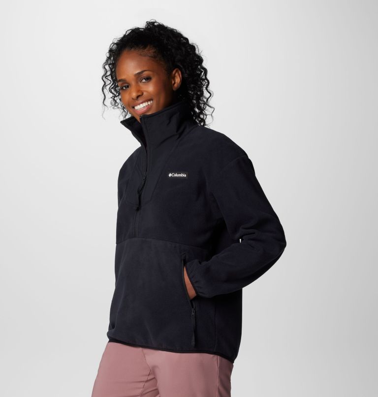 Women's Sequoia Grove Half Zip Fleece, Color: Black, image 4