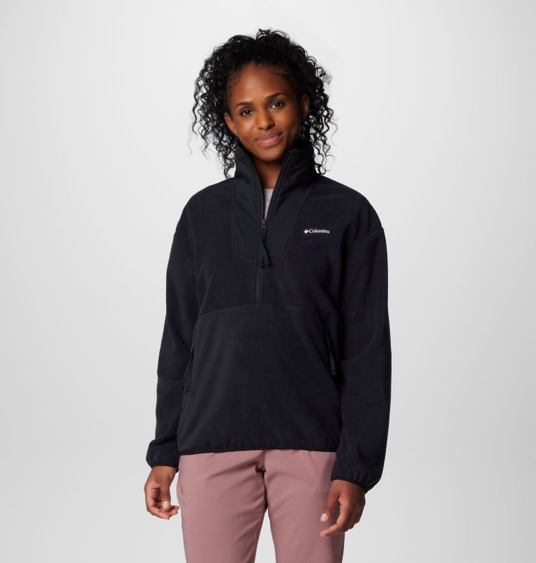 Women's Sequoia Grove Half Zip Fleece, Color: Black, image 1